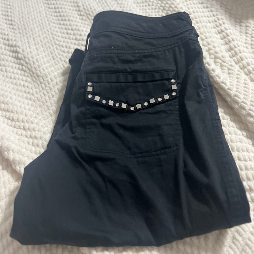 White House Black Market Black Studded Pants